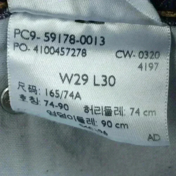 Levi Strauss men's jean mid rise‎ Signature S37 Slim blue W29 L30 - Picture 8 of 9